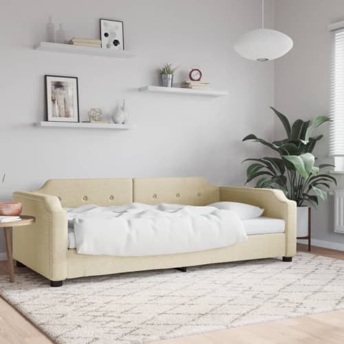 Dagbädd gräddvit 90x200 cm tyg