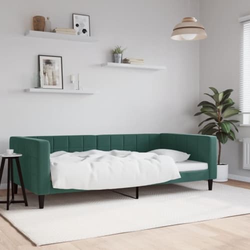 Dagbädd mörkgrön 100x200 cm sammet