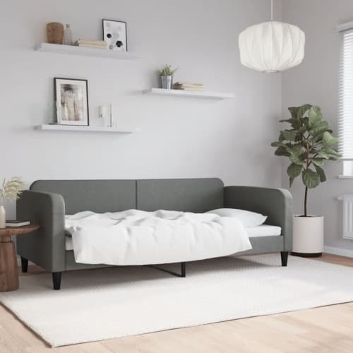 Dagbädd mörkgrå 90x200 cm tyg