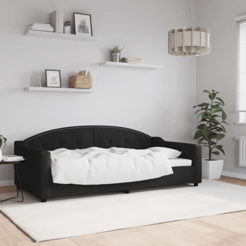 Dagbädd svart 90x190 cm tyg