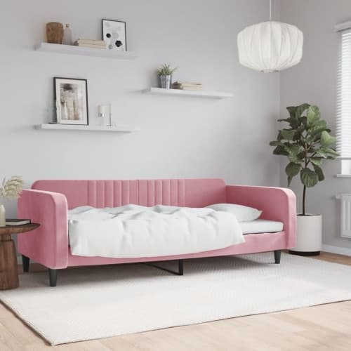 Dagbädd rosa 90x200 cm sammet