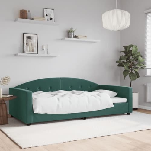 Dagbädd mörkgrön 100x200 cm sammet