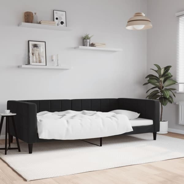Dagbädd svart 100x200 cm sammet