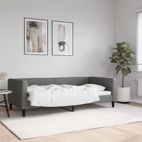 Dagbädd mörkgrå 90x190 cm tyg