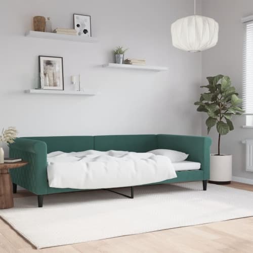 Dagbädd mörkgrön 100x200 cm sammet