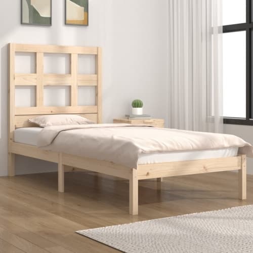 Sängram utan madrass 90x190 cm massiv furu