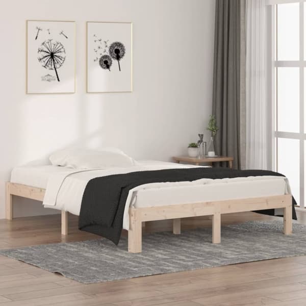 Sängram massivt trä 135x190 cm