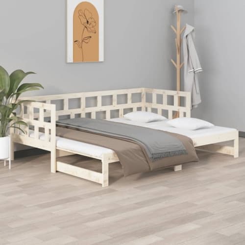 Dagbädd utdragbar massiv furu 2x(90x200) cm