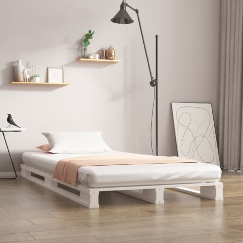 Pallsäng vit 100x200 cm massiv furu