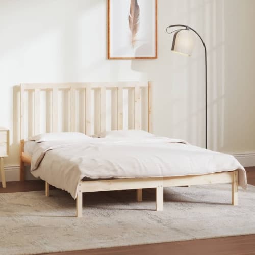 Sängram utan madrass 140x190 cm massiv furu