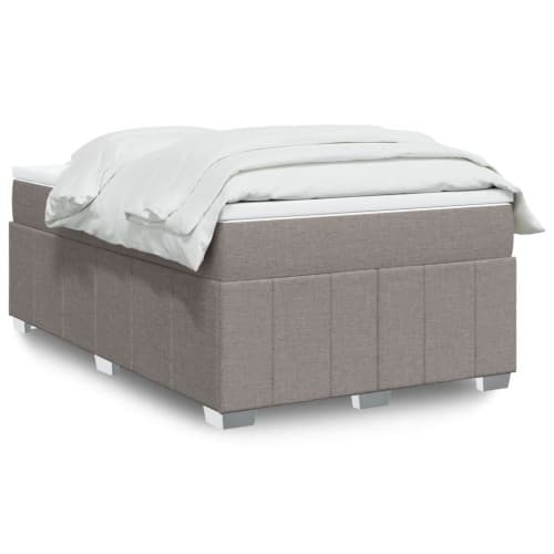 Ramsäng med madrass taupe 120x200 cm tyg