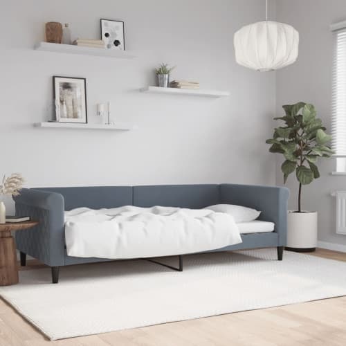 Dagbädd mörkgrå 90x200 cm sammet