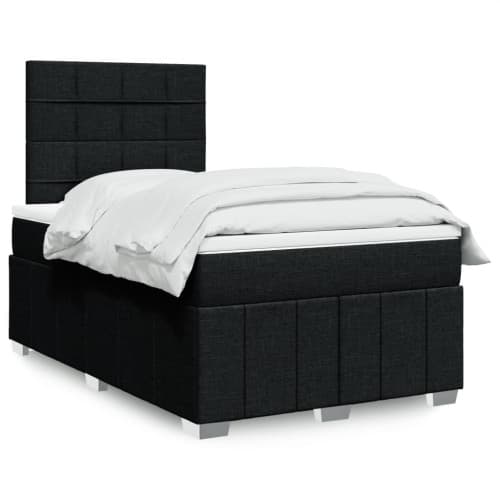 Ramsäng med madrass svart 120x190 cm tyg