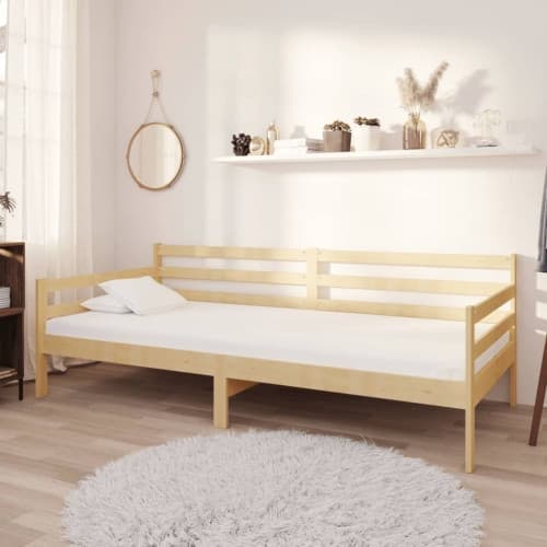 Dagbädd med madrass 90x200 cm massiv furu