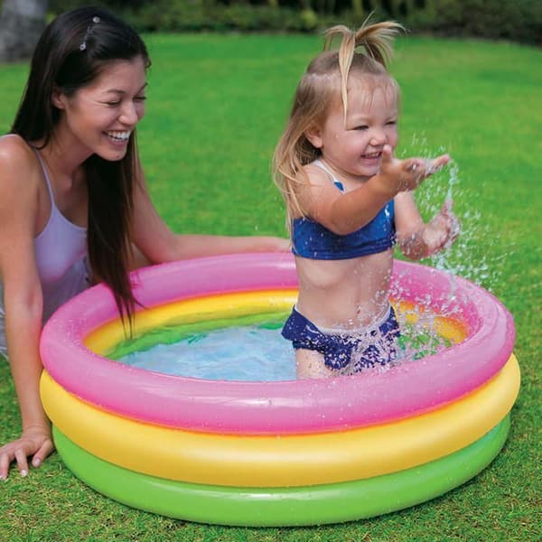 Intex uppblåsbar babypool 3 flerfärgade ringar 58924