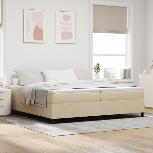 Bäddmadrass med madrass Ljusgrön Grå 200x200 cm Kord-tyg