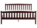 Miniatyrbilde 4 av 8: Sengeramme Mørkebrun Furu 160 x 200 cm Lamellbunn Sengegavl Klassisk design Dobbeltseng Soverom