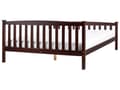 Miniatyrbilde 5 av 8: Sengeramme Mørkebrun Furu 160 x 200 cm Lamellbunn Sengegavl Klassisk design Dobbeltseng Soverom