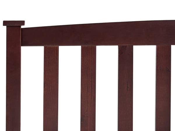 Sengeramme Mørkebrun Furu 160 x 200 cm Lamellbunn Sengegavl Klassisk design Dobbeltseng Soverom