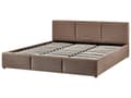 Miniatyrbilde 6 av 11: Ottomansk Seng Taupe Boucle Polstring 180 x 200 cm Tufted Sengegavl Oppbevaringsfunksjon