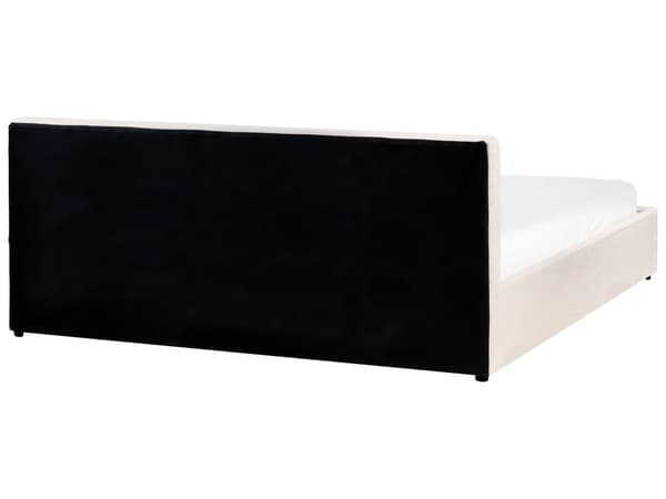 Seng Off White Boucle 180 x 200 cm Moderne To Mands Seng med Opbevaring Blød Sengegavl Dobbeltseng Sengeramme Retro Design
