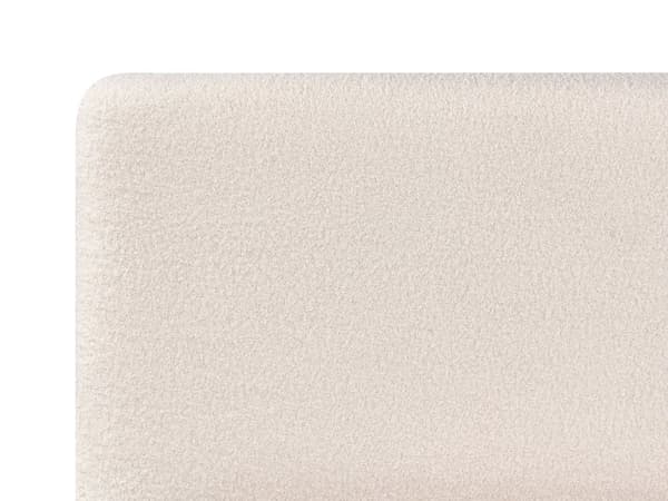 Seng Off White Boucle 180 x 200 cm Moderne To Mands Seng med Opbevaring Blød Sengegavl Dobbeltseng Sengeramme Retro Design
