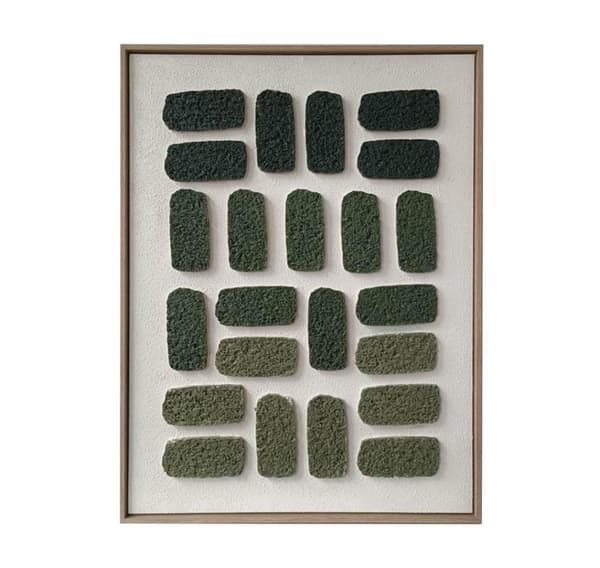 Seinätaide WALLY 60x80cm, vihreä sokkelo 1