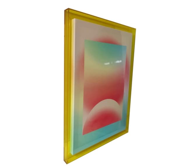 Veggkunst WALLY 50x70cm, abstrakt daggry, akryl