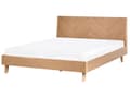 Miniatyrbillede 1 af 5: Seng Lyst Træ 160 x 200 cm Moderne Dobbeltseng med Sengegavl To Mands Høj Sengeramme Minimalistisk Design Træseng