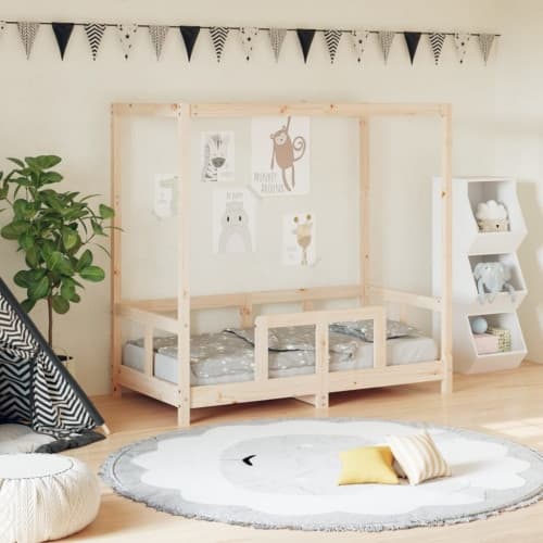 Sängram för barnsäng 70x140 cm massiv furu