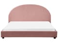 Miniatyrbilde 4 av 11: Seng Rosa Boucle 180 x 200 cm Halvrund sengegavl Minimalistisk og retro stil Soverom Dobbeltseng