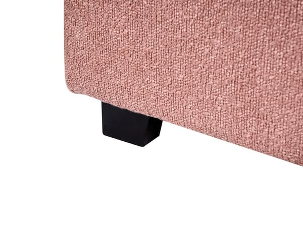 Seng Rosa Boucle 160 x 200 cm Halvrund sengegavl Minimalistisk og retro stil Soverom Dobbeltseng