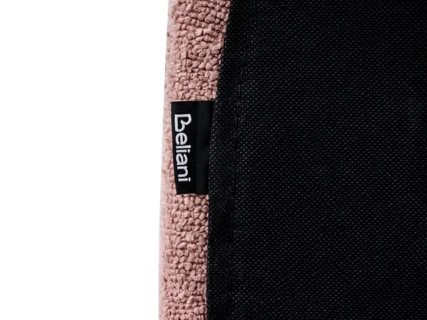 Seng Rosa Boucle 160 x 200 cm Halvrund sengegavl Minimalistisk og retro stil Soverom Dobbeltseng