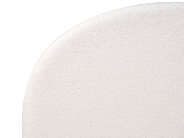 Seng Off-White Boucle 180 x 200 cm Halvrund sengegavl Minimalistisk og retro stil Soverom Dobbeltseng