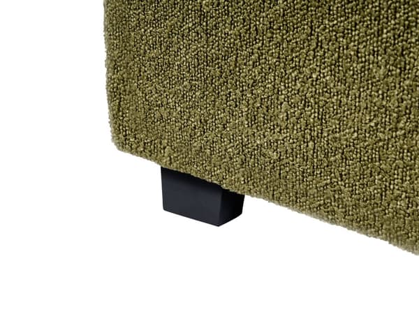 Seng Grøn Boucle 180 x 200 cm Moderne To Mands Blød Sengegavl Dobbeltseng Sengeramme Plys Design Stofseng