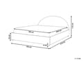 Miniatyrbillede 3 af 11: Vandseng Off White Polyester 180 x 200 cm Dekorativ Moderne To Mands Blød Sengegavl Dobbeltseng Sengeramme Vandmadras Design Stofseng