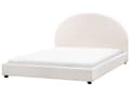 Miniatyrbillede 6 af 11: Vandseng Off White Boucle 160 x 200 cm Dekorativ Moderne To Mands Blød Sengegavl Dobbeltseng Sengeramme Vandmadras Design Stofseng