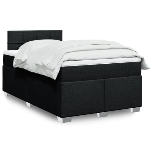 Ramsäng med madrass svart 120x190 cm tyg