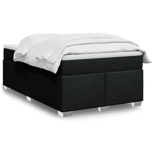 Ramsäng med madrass svart 120x190 cm tyg