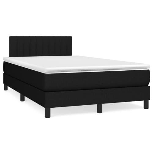 Ramsäng med madrass svart 120x190 cm tyg