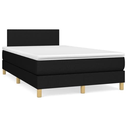 Ramsäng med madrass svart 120x190 cm tyg