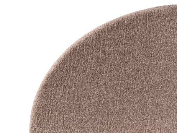 Seng Taupe Boucle 140 x 200 cm Halvrund sengegavl Minimalistisk og retro stil Soverom Dobbeltseng