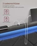 Miniatyrbillede 3 af 7: Tweepersoonsbedframe 160 x 200 cm met LED en 4 lades en laadstation