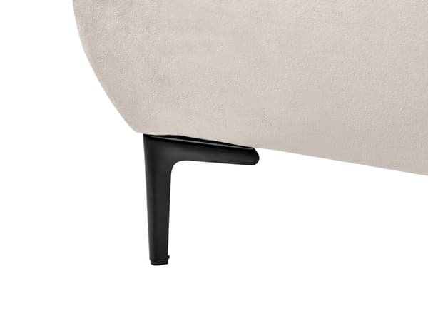 Seng Lys Beige Velour 160 x 200 cm Moderne Dobbeltseng Stof To Mands Seng med Metalben Høj Sengeramme Minimalistisk Design Velourseng