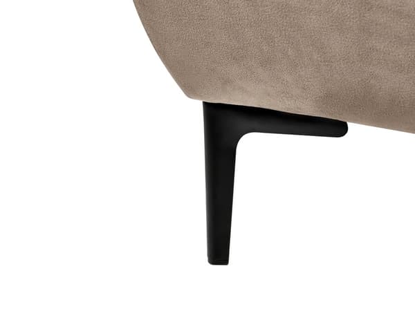Sengeramme Taupe Fløyel Polstring Svart Metall Ben 160 x 200 cm Slatted med Wingback Sengegavl Soverom Klassisk Minimalistisk