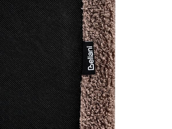 Sengeramme Beige Bouclé 140 x 200 cm Lamellbunn Sengegavl Moderne design Dobbeltseng Soverom