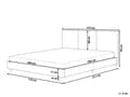 Miniatyrbilde 3 av 11: Sengeramme Off White Bouclé 160 x 200 cm Lamellbunn Sengegavl Moderne Design Dobbeltseng Soverom