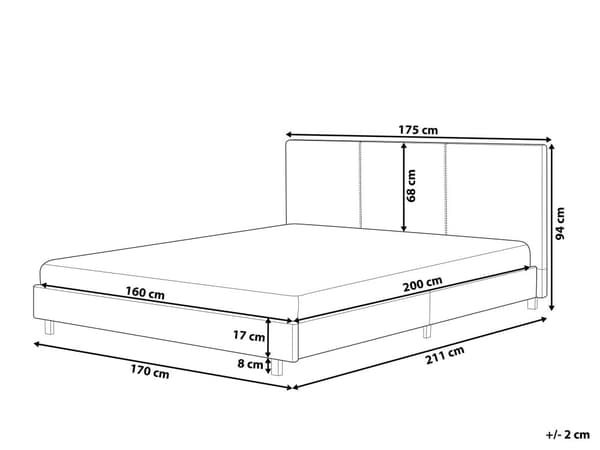 Sengeramme Off White Bouclé 160 x 200 cm Lamellbunn Sengegavl Moderne Design Dobbeltseng Soverom
