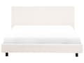 Miniatyrbilde 6 av 11: Sengeramme Off White Bouclé 160 x 200 cm Lamellbunn Sengegavl Moderne Design Dobbeltseng Soverom