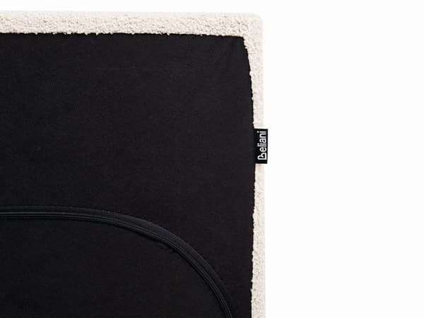 Sengeramme Off White Bouclé 160 x 200 cm Lamellbunn Sengegavl Moderne Design Dobbeltseng Soverom